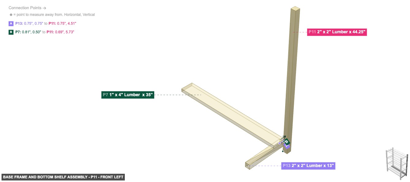 Base Frame and Bottom Shelf Assembly - Part 2