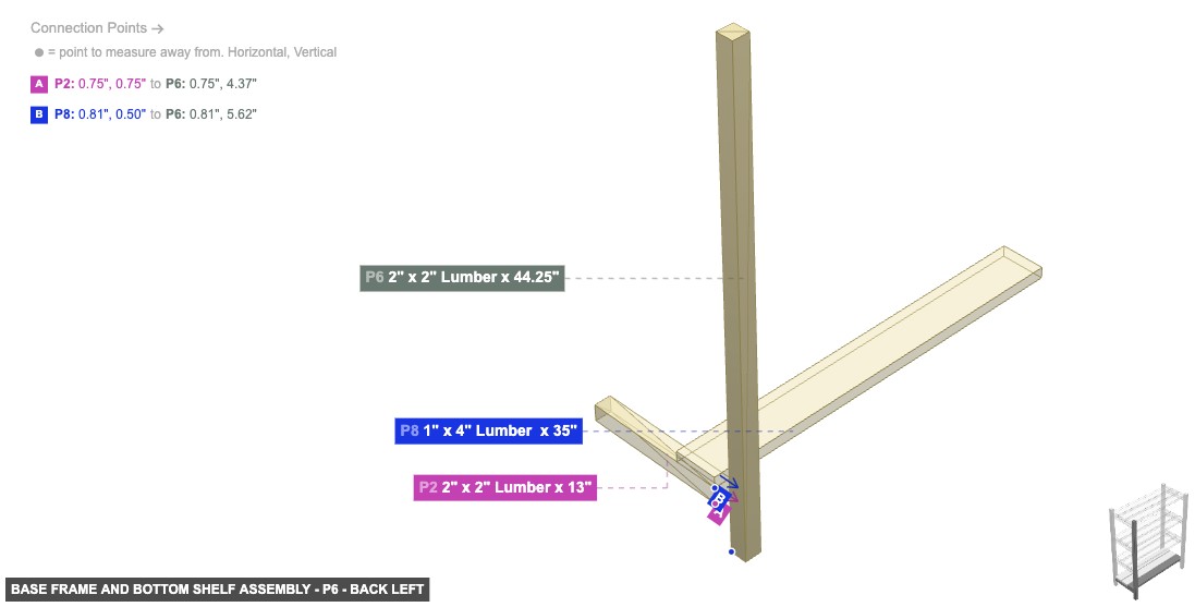 Base Frame and Bottom Shelf Assembly - Part 2