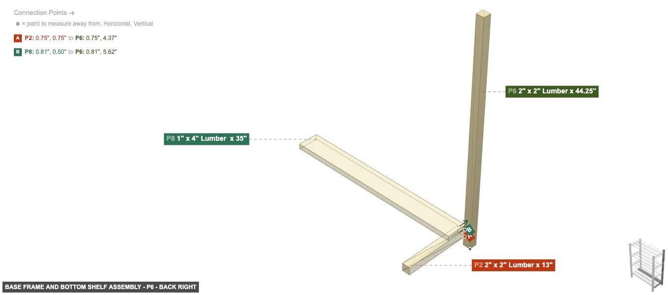 Base Frame and Bottom Shelf Assembly - Part 2