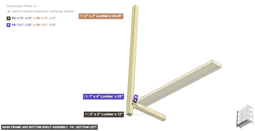 Base Frame and Bottom Shelf Assembly - Part 2