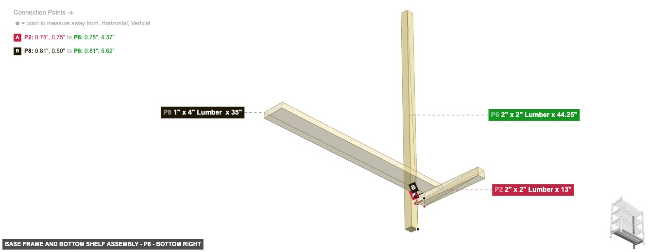 Base Frame and Bottom Shelf Assembly - Part 2