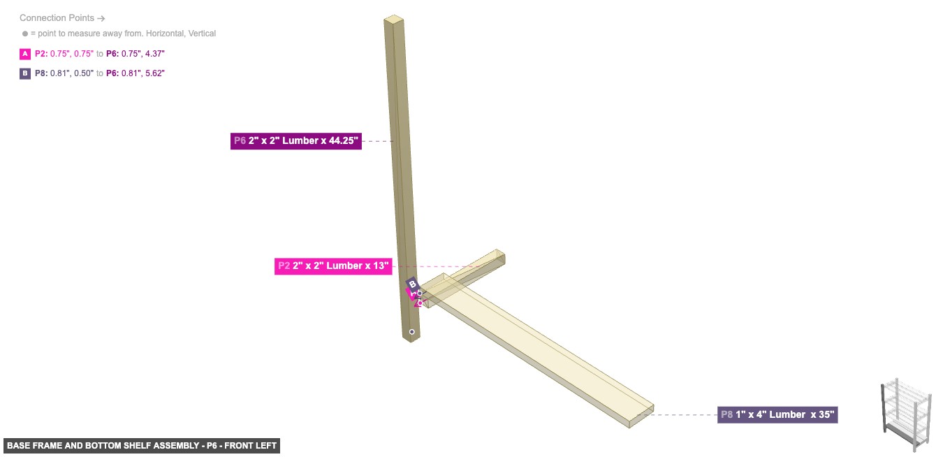 Base Frame and Bottom Shelf Assembly - Part 2