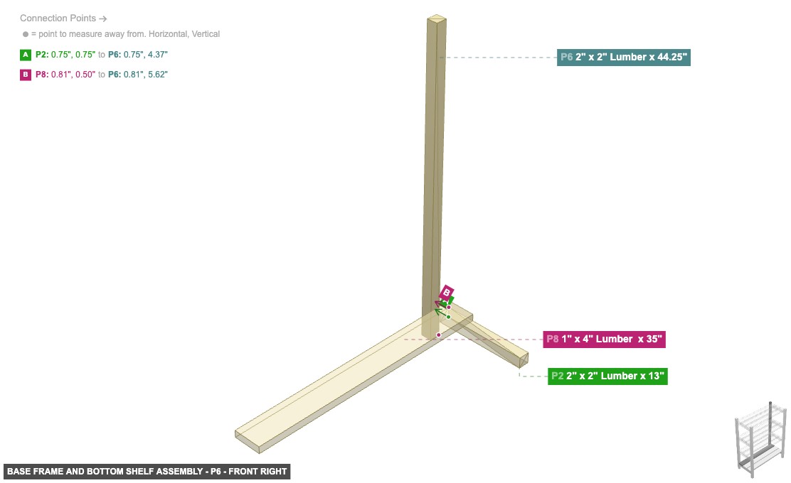 Base Frame and Bottom Shelf Assembly - Part 2