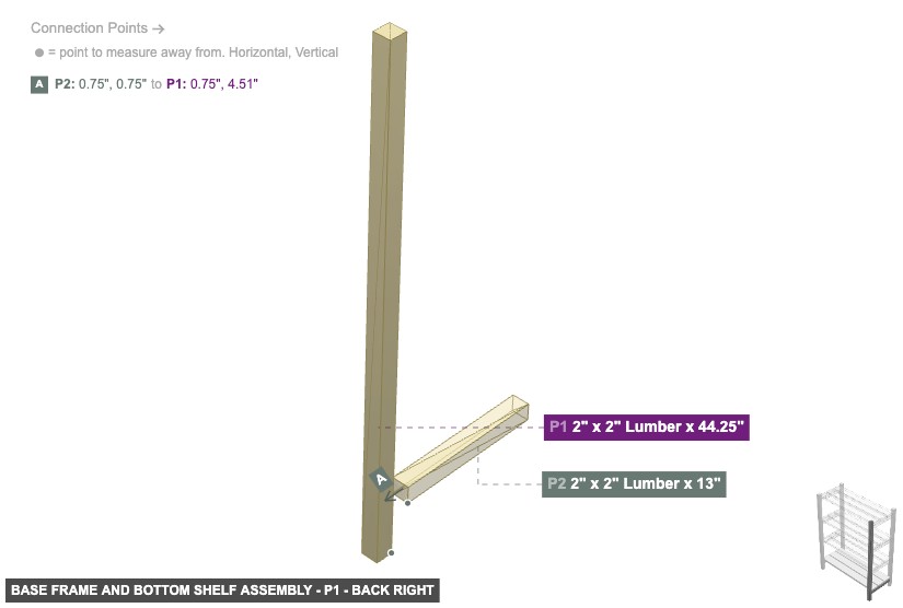 Base Frame and Bottom Shelf Assembly - Part 2
