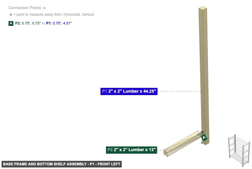 Base Frame and Bottom Shelf Assembly - Part 2