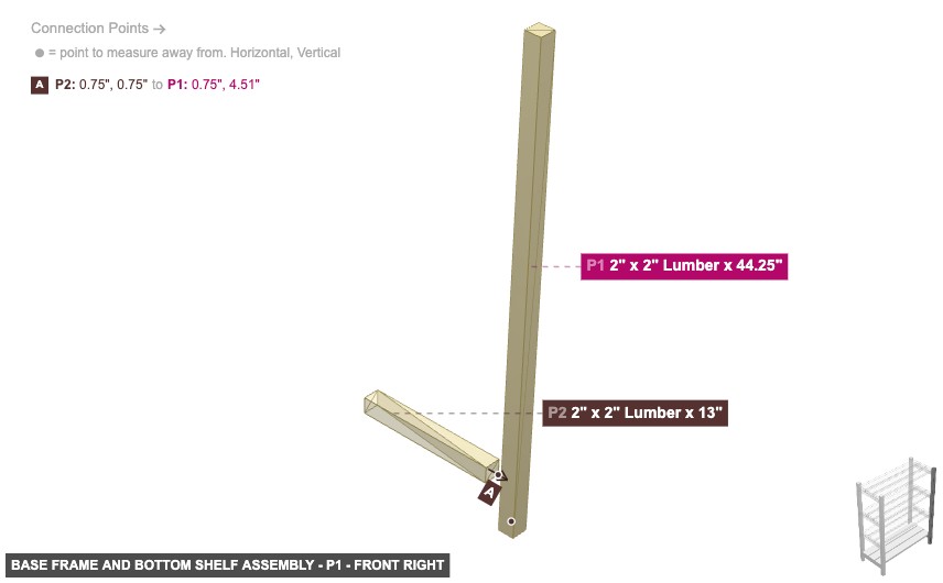 Base Frame and Bottom Shelf Assembly - Part 2