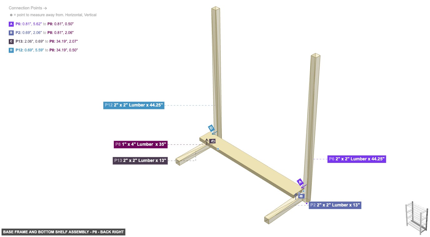 Base Frame and Bottom Shelf Assembly - Part 1