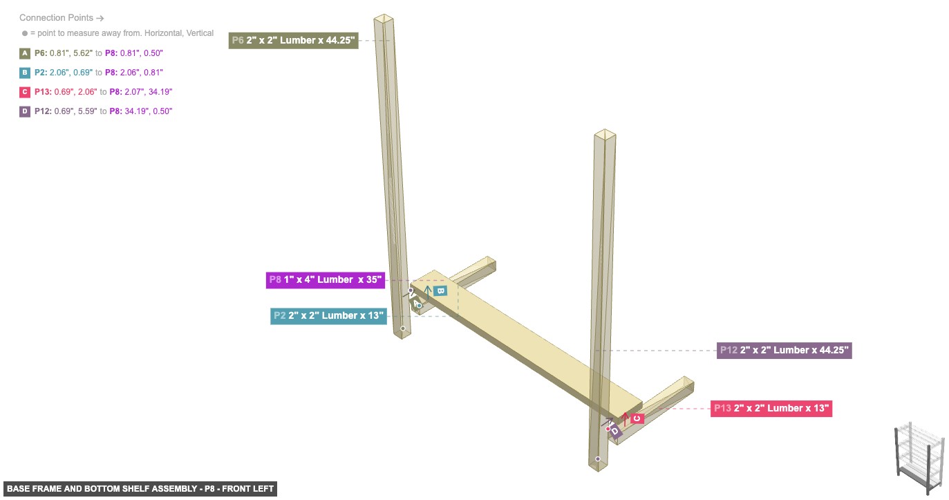 Base Frame and Bottom Shelf Assembly - Part 1