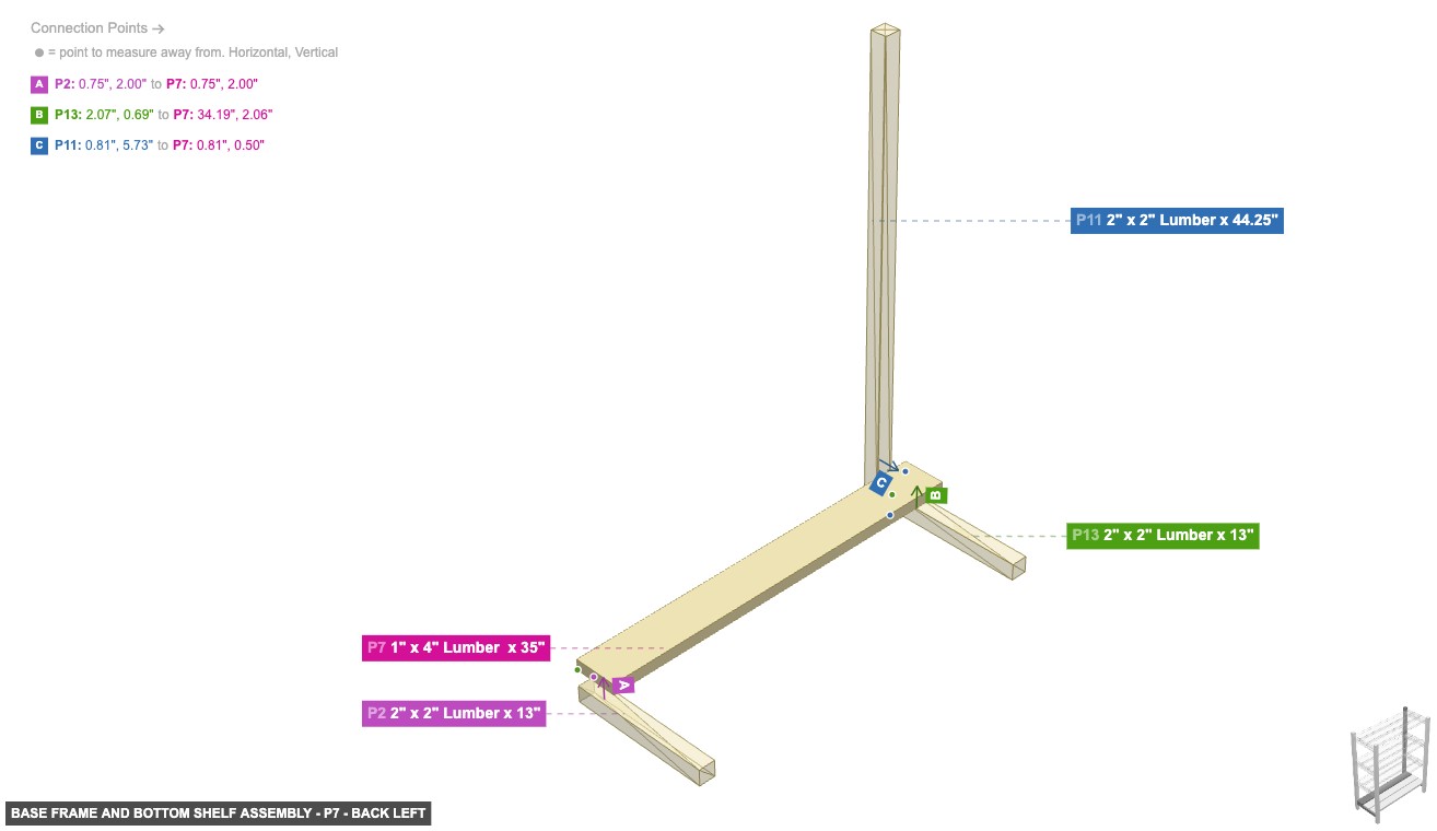 Base Frame and Bottom Shelf Assembly - Part 1