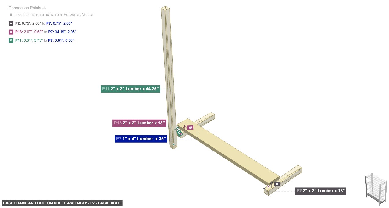 Base Frame and Bottom Shelf Assembly - Part 1