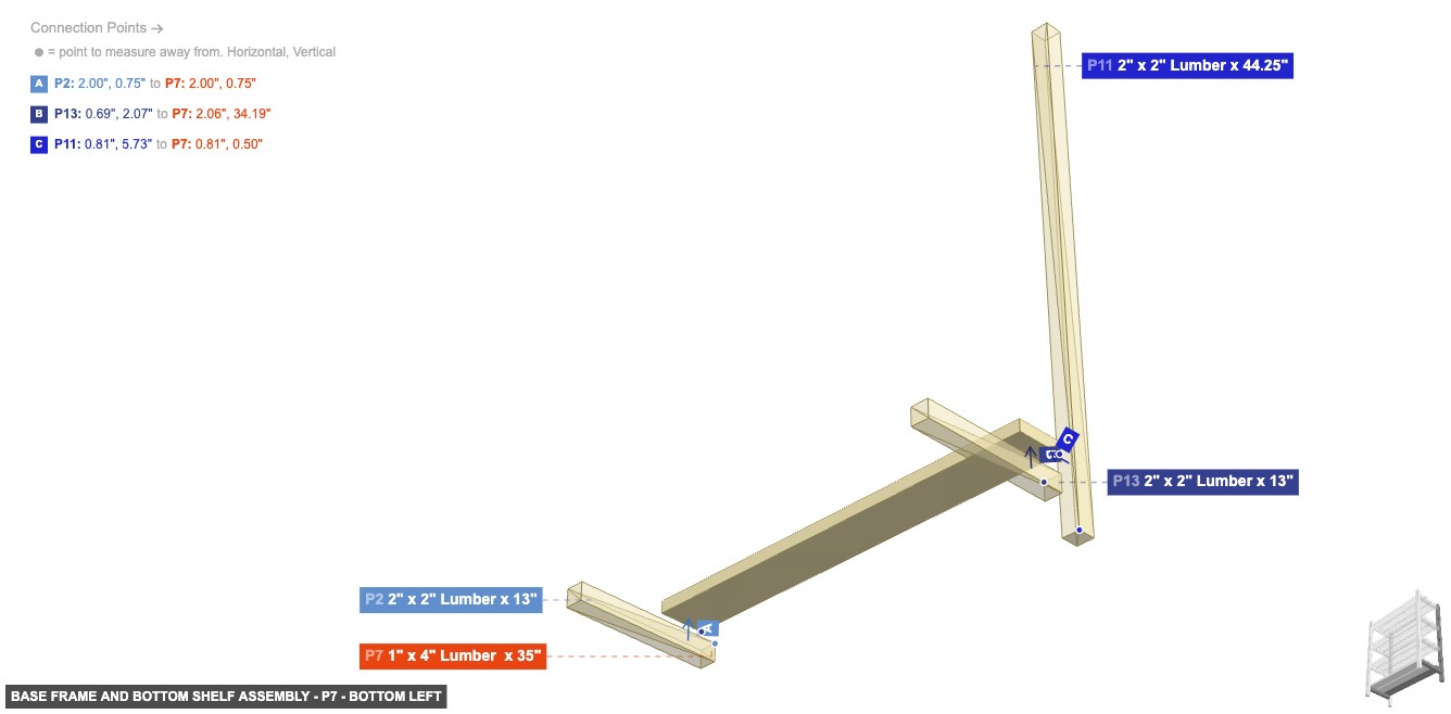 Base Frame and Bottom Shelf Assembly - Part 1