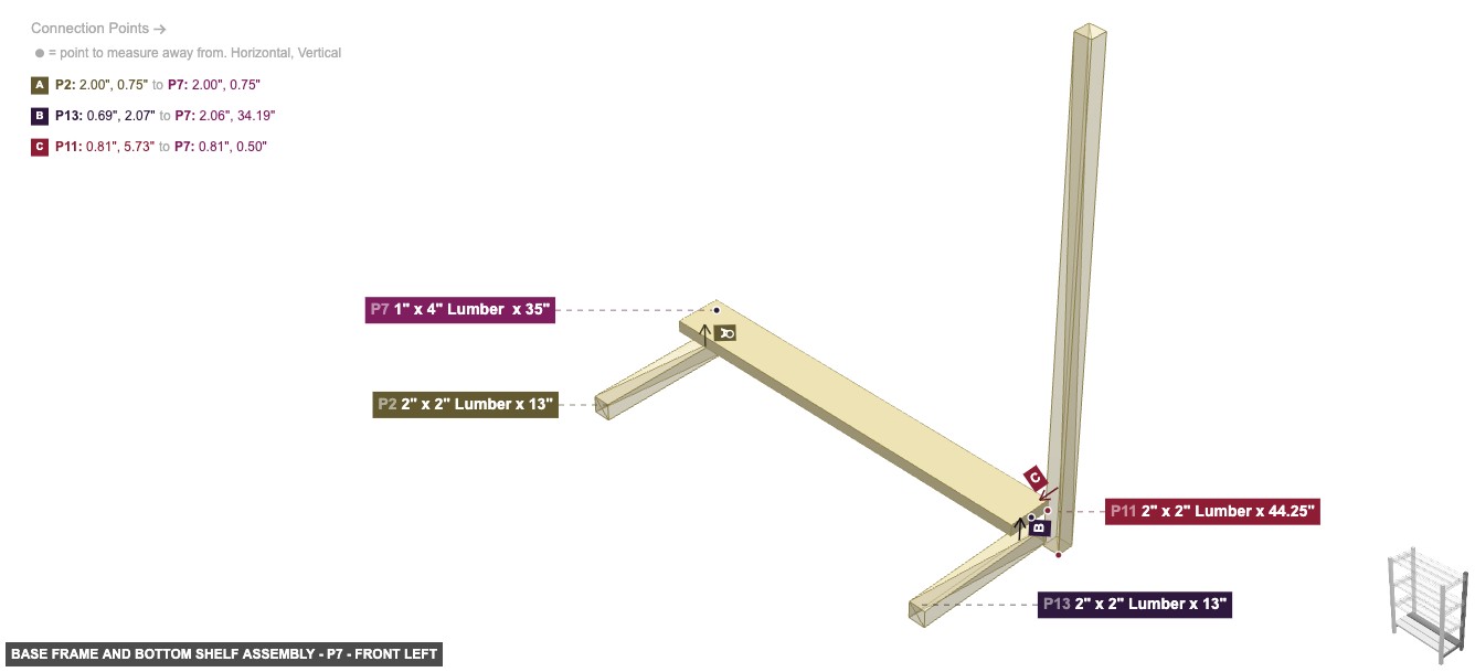 Base Frame and Bottom Shelf Assembly - Part 1
