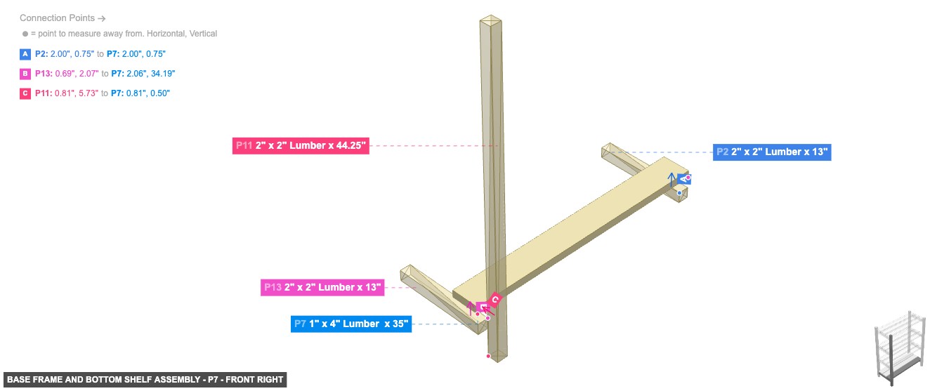 Base Frame and Bottom Shelf Assembly - Part 1