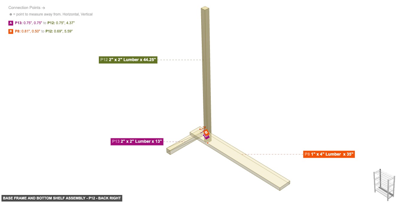 Base Frame and Bottom Shelf Assembly - Part 2