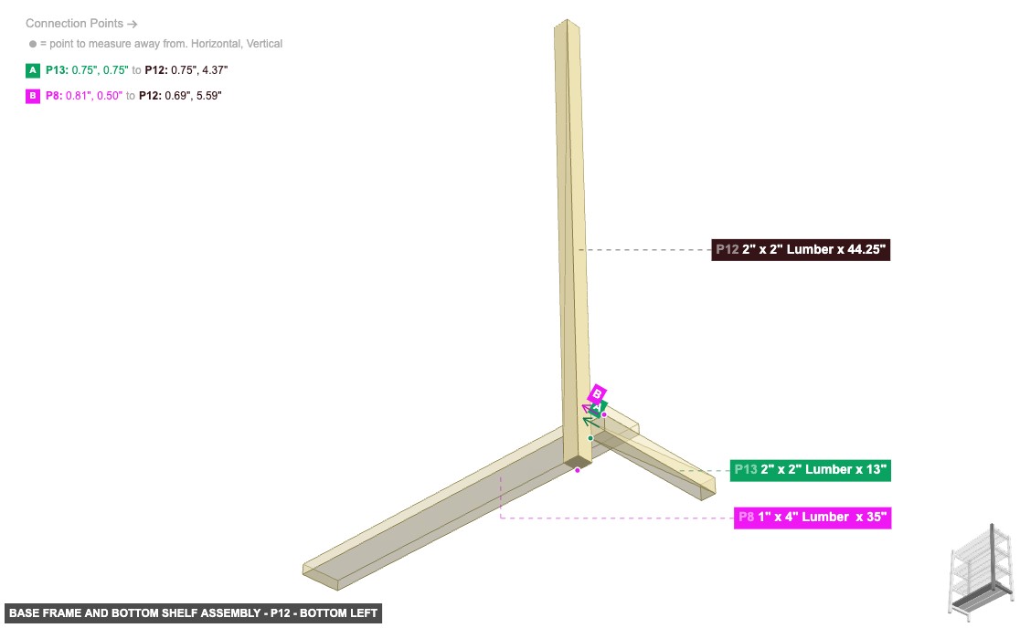 Base Frame and Bottom Shelf Assembly - Part 2