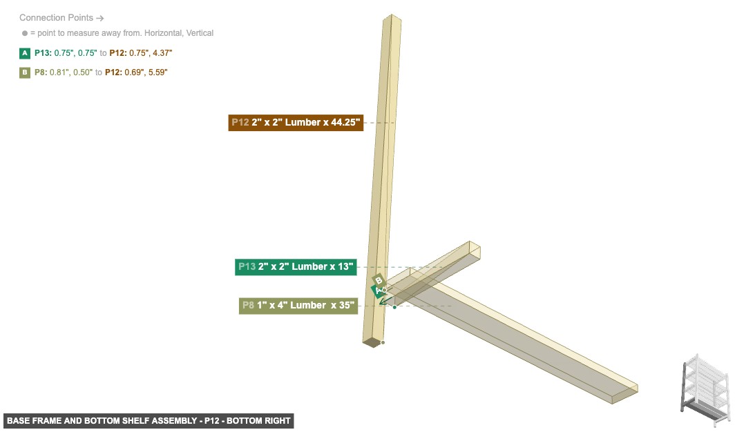 Base Frame and Bottom Shelf Assembly - Part 2