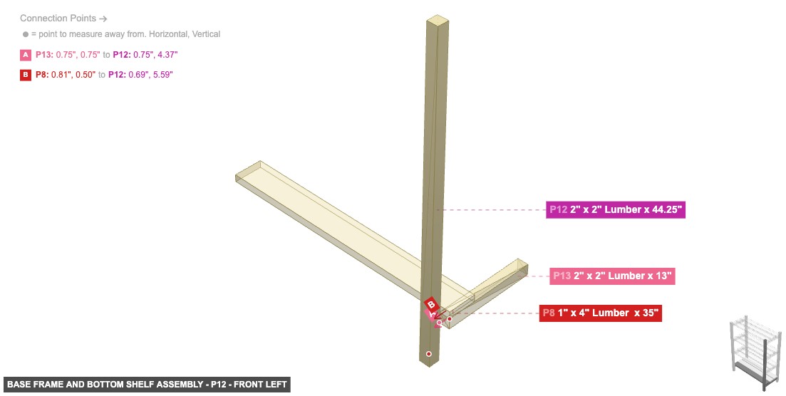 Base Frame and Bottom Shelf Assembly - Part 2