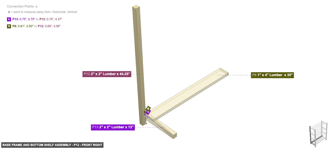 Base Frame and Bottom Shelf Assembly - Part 2