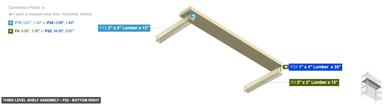 Third Level Shelf Assembly - Part 1