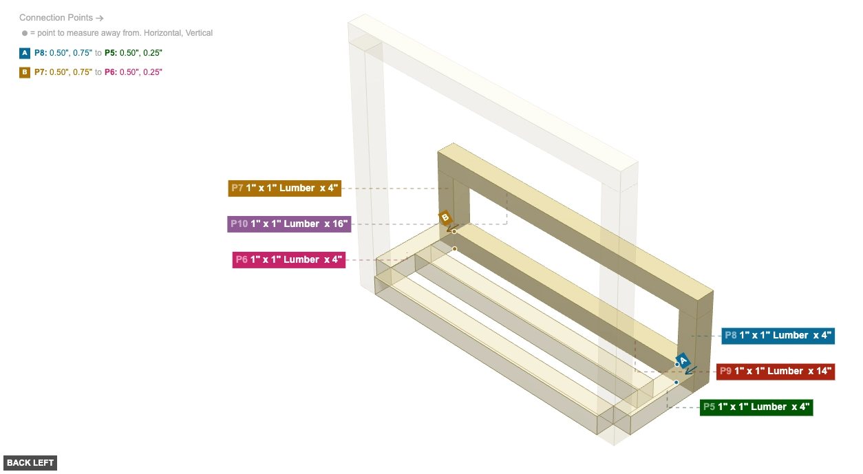 Assembly of Lower Shelf Front Assembly - back_left