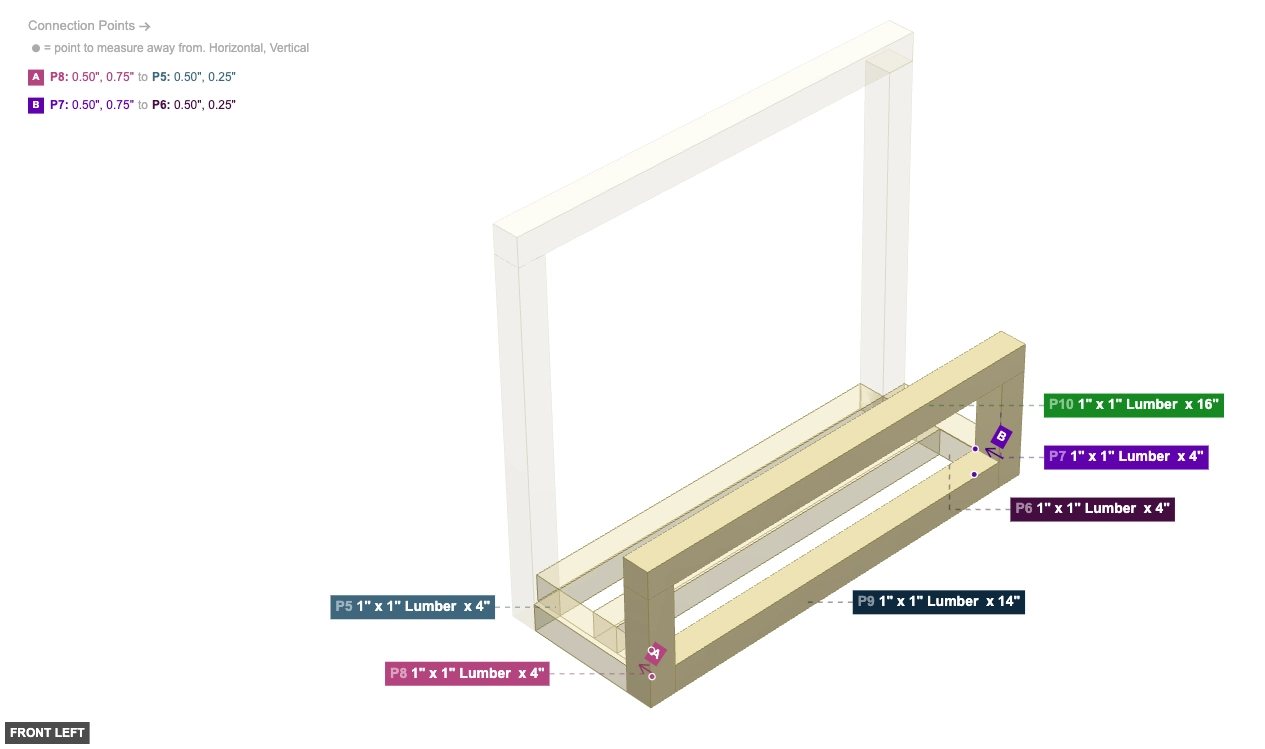 Assembly of Lower Shelf Front Assembly - front_left
