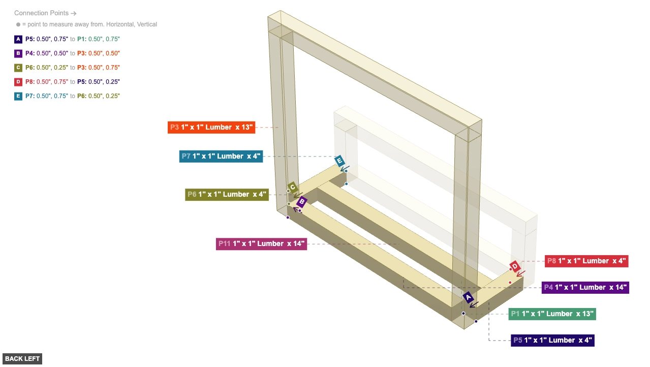 Assembly of Lower Shelf Back Assembly - back_left