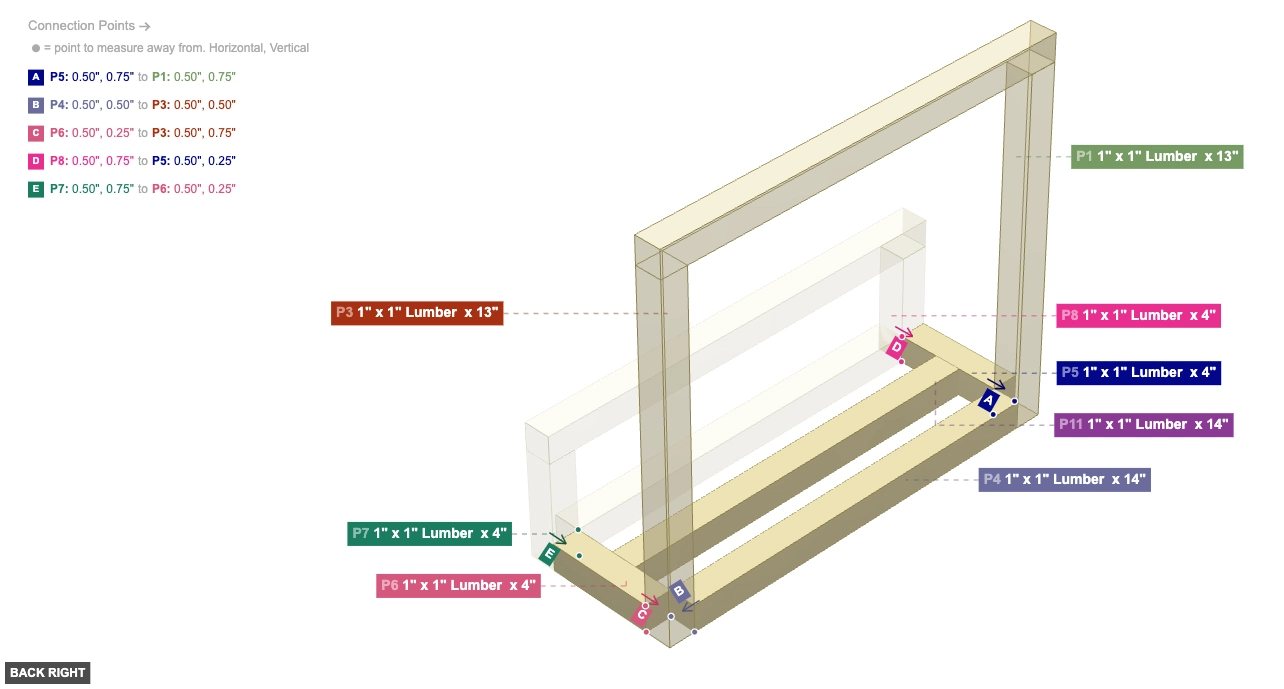 Assembly of Lower Shelf Back Assembly - back_right