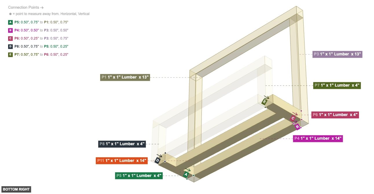 Assembly of Lower Shelf Back Assembly - bottom_right