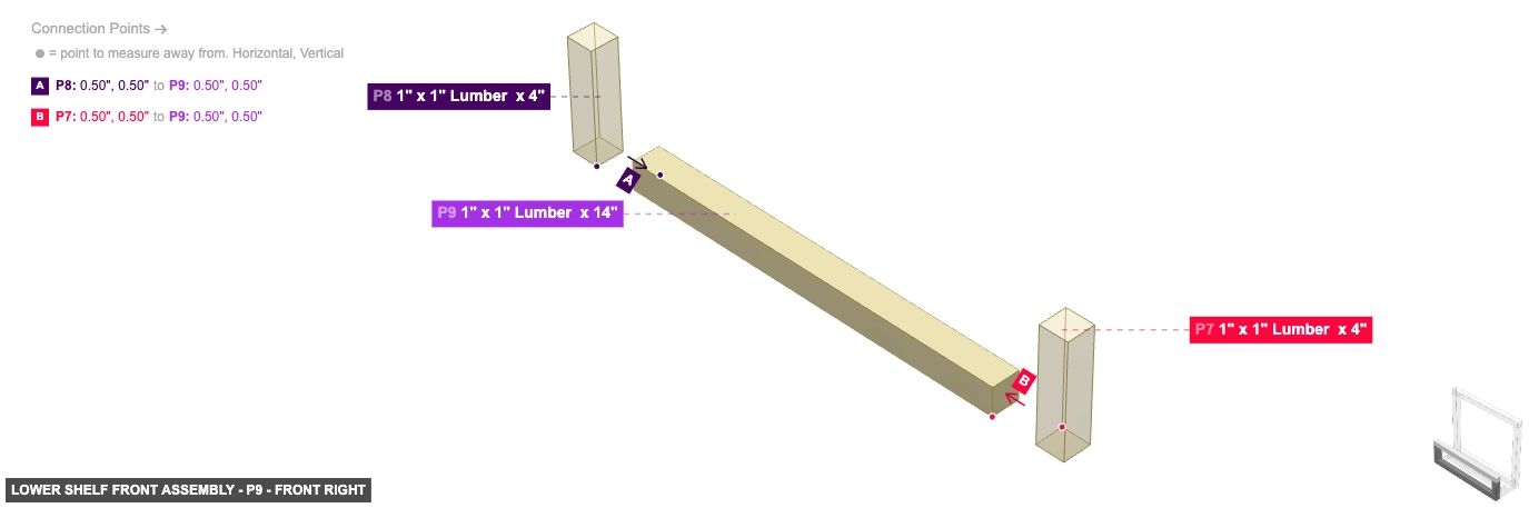 Lower Shelf Front Assembly - Part 1