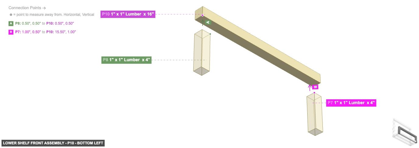 Lower Shelf Front Assembly - Part 1