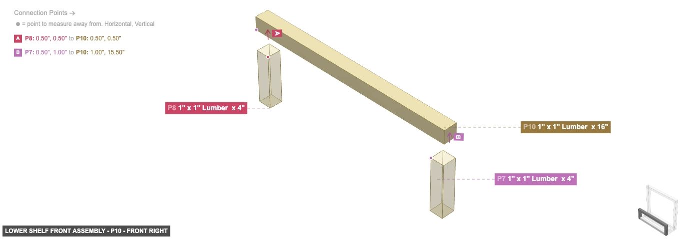 Lower Shelf Front Assembly - Part 1