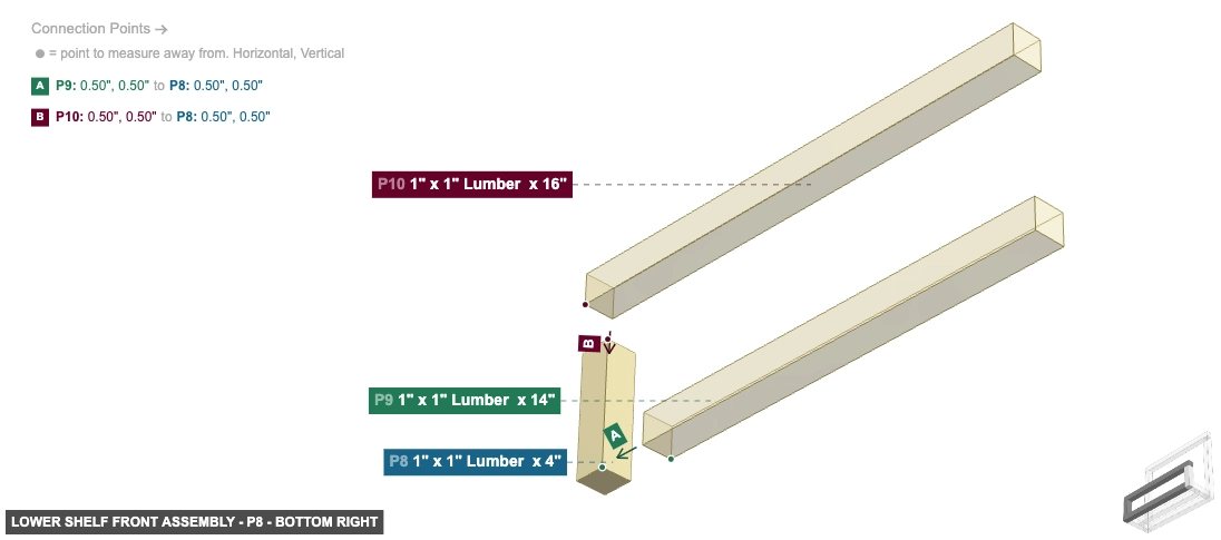 Lower Shelf Front Assembly - Part 1