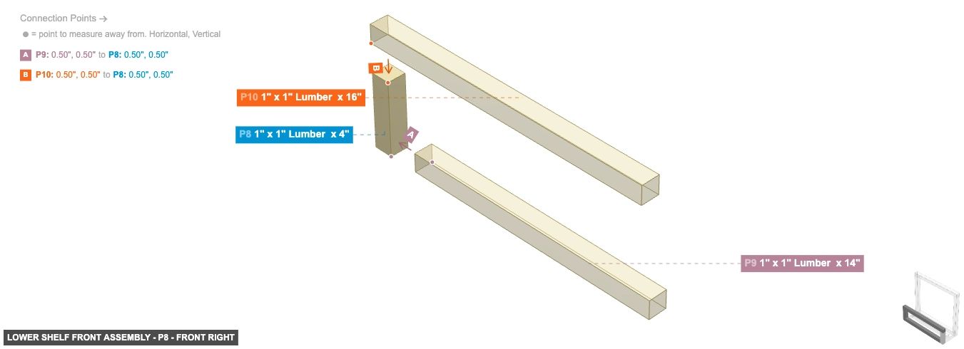 Lower Shelf Front Assembly - Part 1