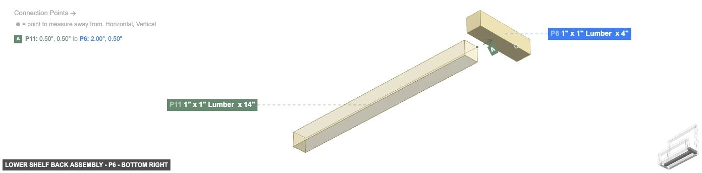Lower Shelf Back Assembly - Part 1