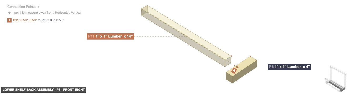 Lower Shelf Back Assembly - Part 1