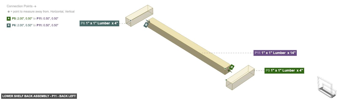 Lower Shelf Back Assembly - Part 1