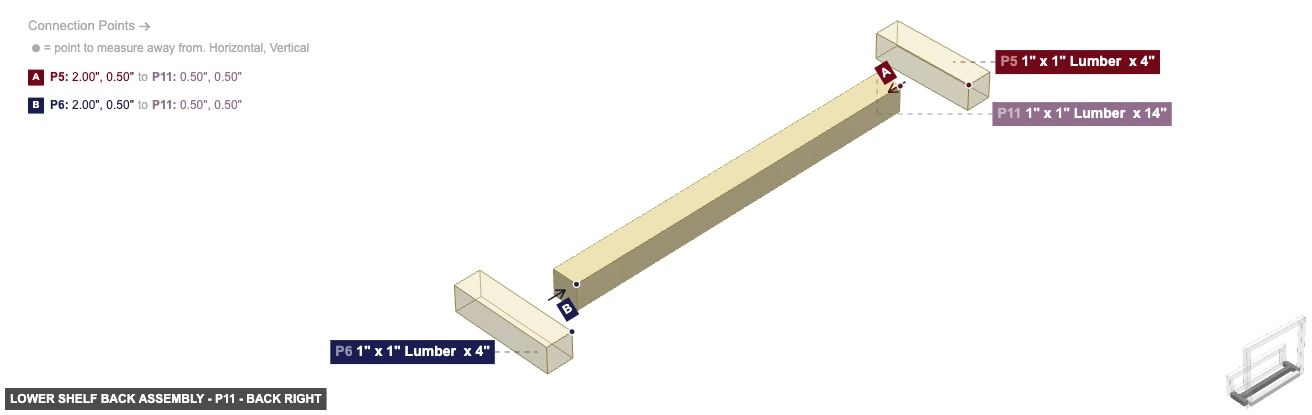 Lower Shelf Back Assembly - Part 1