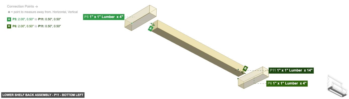 Lower Shelf Back Assembly - Part 1