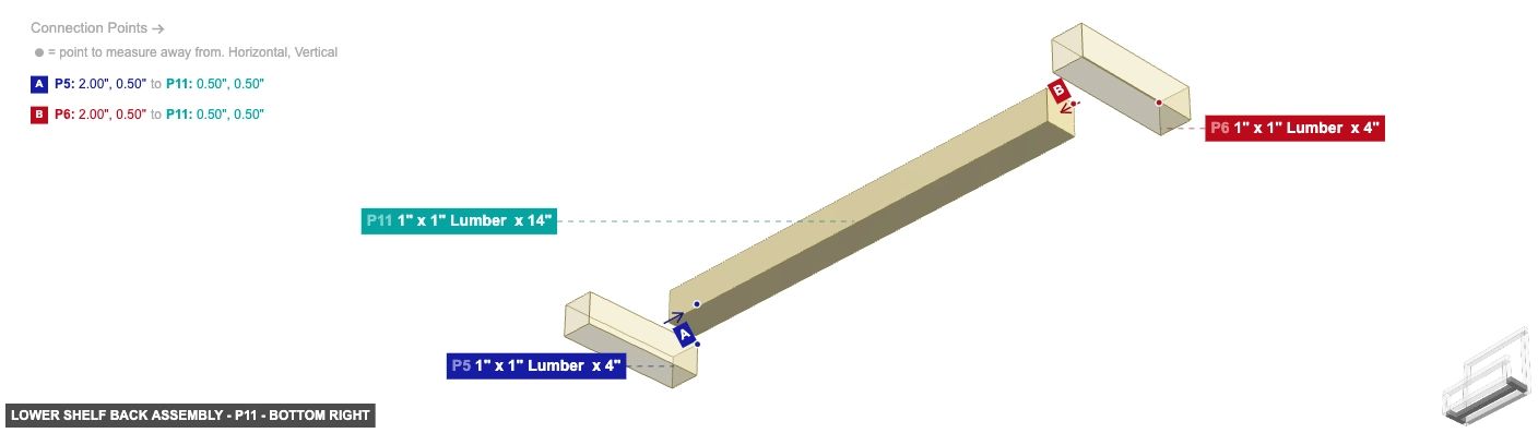 Lower Shelf Back Assembly - Part 1