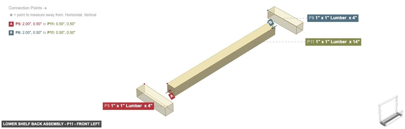 Lower Shelf Back Assembly - Part 1