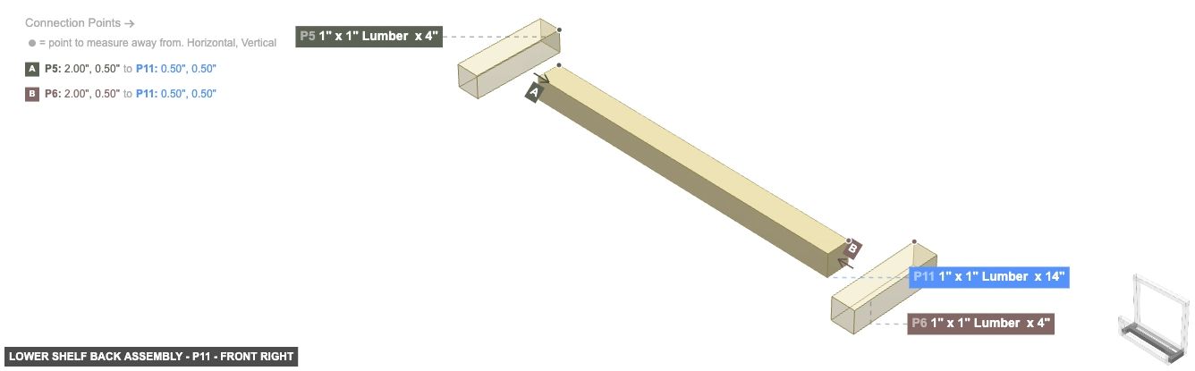 Lower Shelf Back Assembly - Part 1