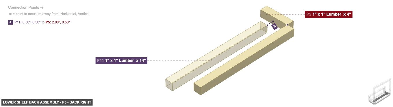 Lower Shelf Back Assembly - Part 1