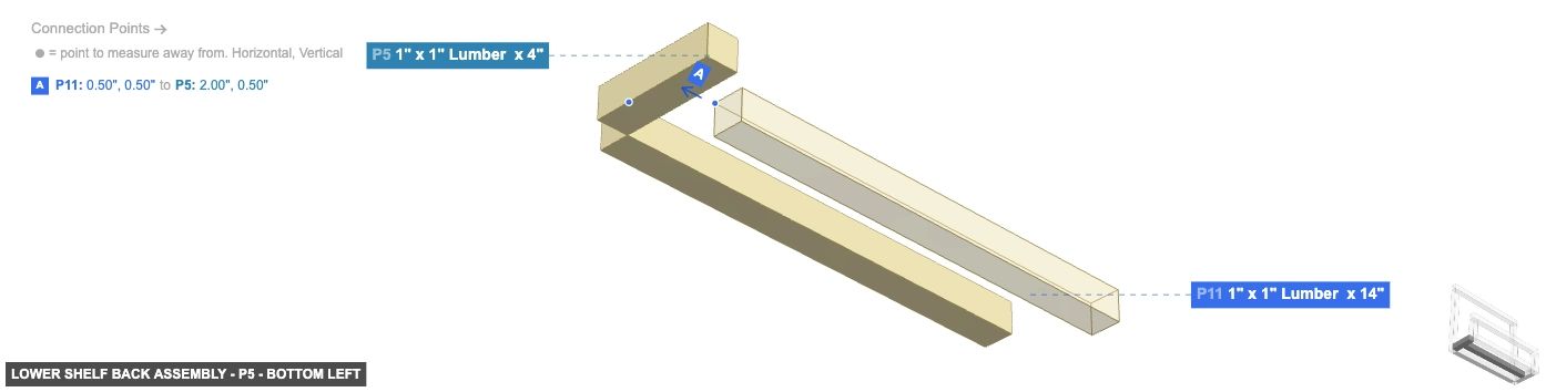 Lower Shelf Back Assembly - Part 1