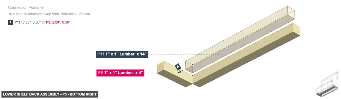 Lower Shelf Back Assembly - Part 1