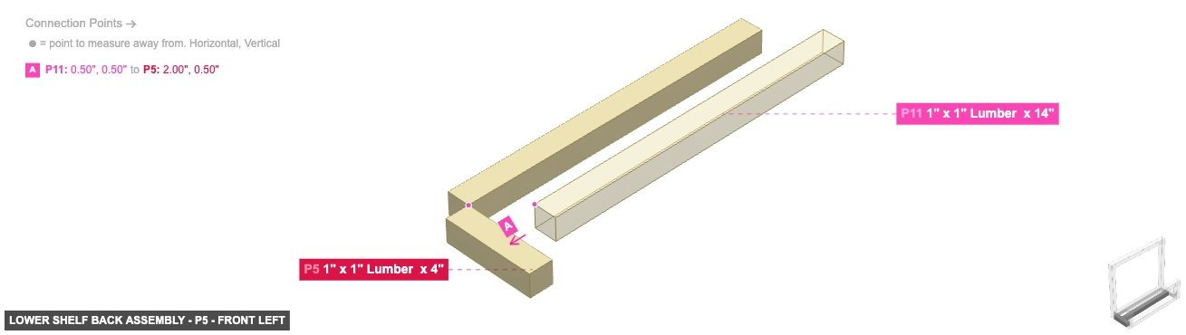 Lower Shelf Back Assembly - Part 1