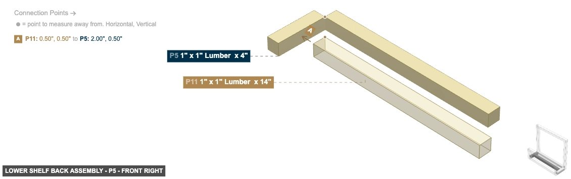 Lower Shelf Back Assembly - Part 1