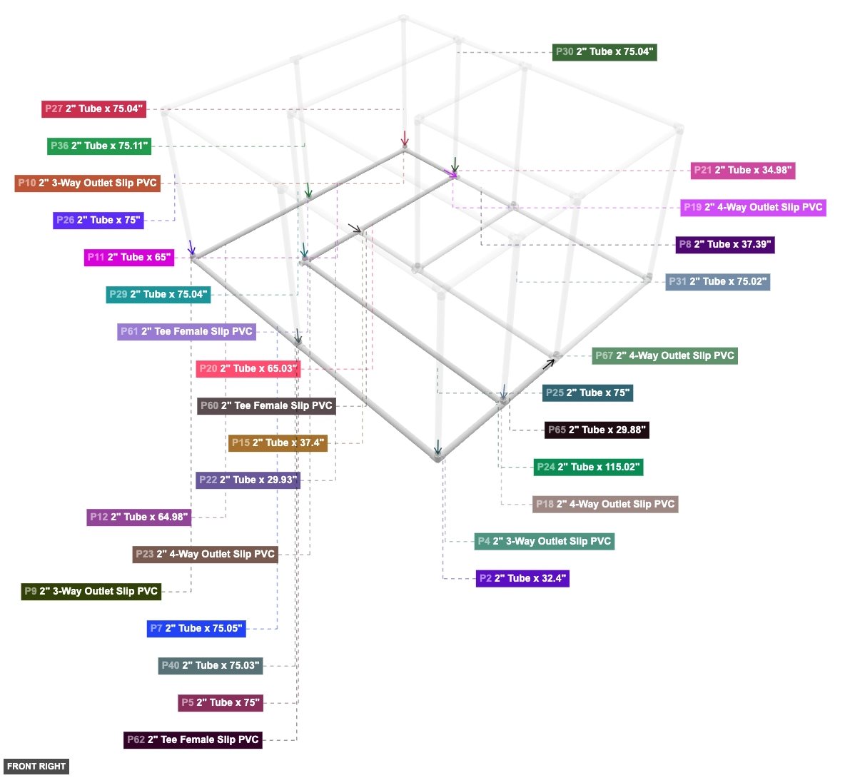 Assembly of Lower Walls Structure - front_right