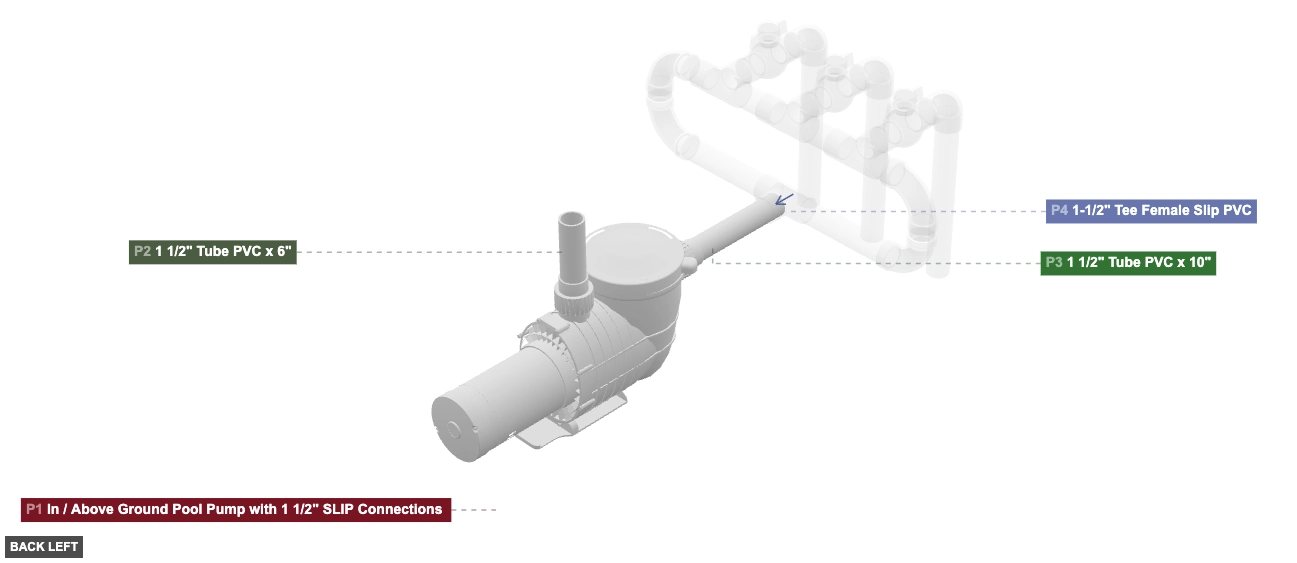 Assembly of Pump and Initial Outlet Pipes - back_left