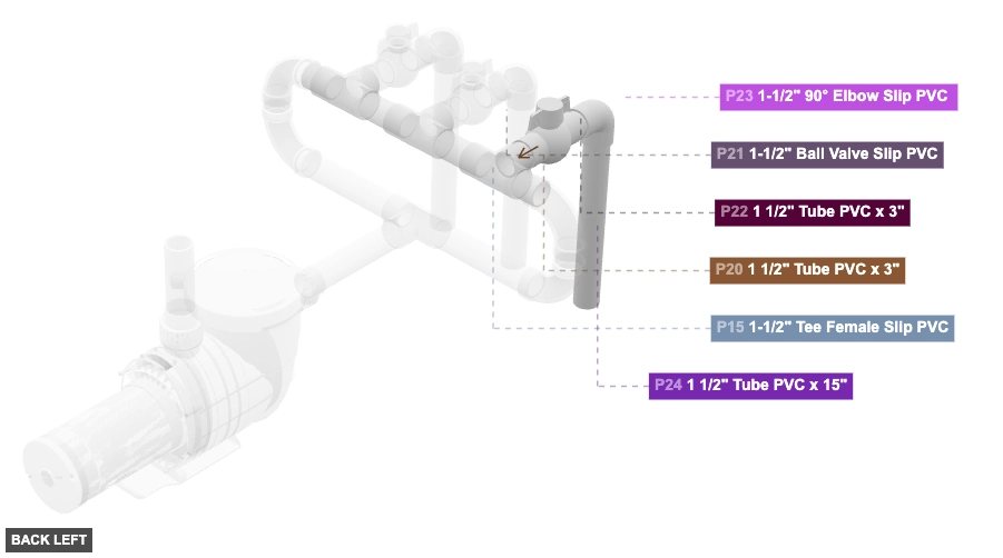 Assembly of Left Outlet Valve Assembly - back_left