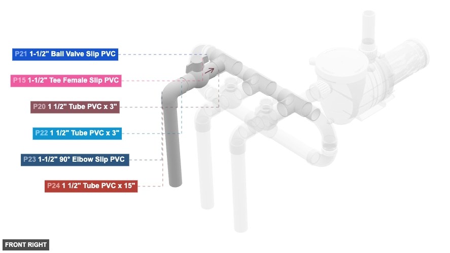 Assembly of Left Outlet Valve Assembly - front_right